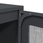 vidaXL Highboard Antracit 68x39x123 cm Oceľ – Obrázok 10