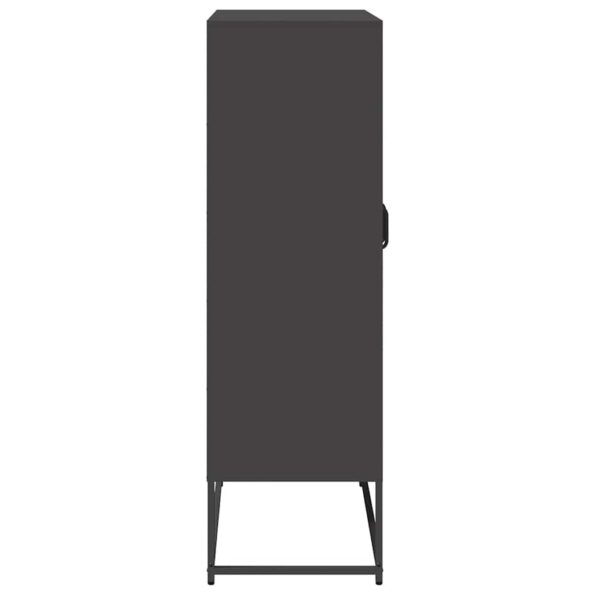vidaXL Highboard Black 68x39x123 cm Oceľ – Obrázok 7
