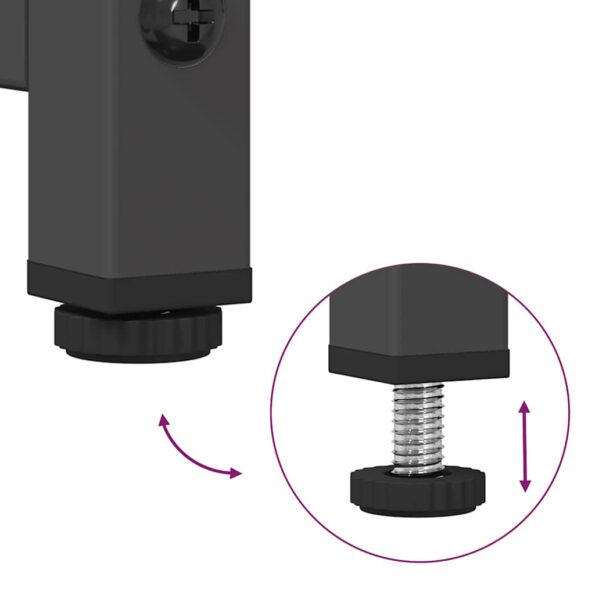 vidaXL Highboard Black 68x39x123 cm Oceľ – Obrázok 9