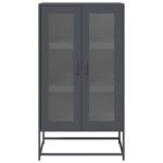 vidaXL Highboard Antracit 68x39x123 cm Oceľ – Obrázok 5