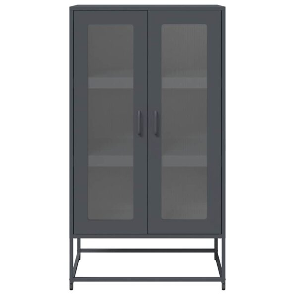vidaXL Highboard Antracit 68x39x123 cm Oceľ – Obrázok 5