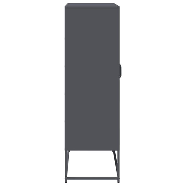 vidaXL Highboard Antracit 68x39x123 cm Oceľ – Obrázok 7