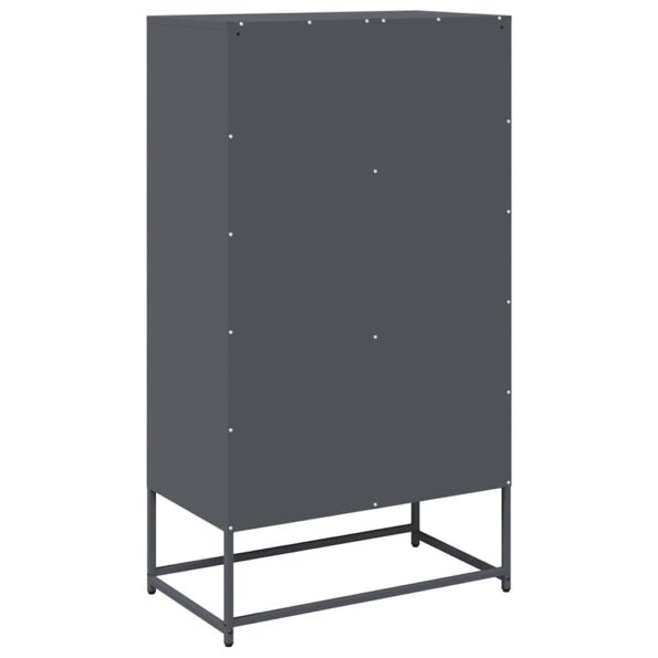 vidaXL Highboard Antracit 68x39x123 cm Oceľ – Obrázok 8
