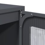 vidaXL Highboard Antracit 68x39x123 cm Oceľ – Obrázok 10