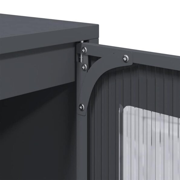 vidaXL Highboard Antracit 68x39x123 cm Oceľ – Obrázok 10