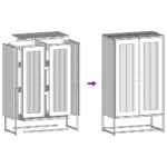 vidaXL Highboard Antracit 68x39x123 cm Oceľ – Obrázok 11