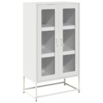 vidaXL Highboard White 68x39x123 cm Oceľ – Obrázok 2