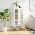 vidaXL Highboard White 68x39x123 cm Oceľ – Obrázok 3