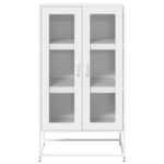 vidaXL Highboard White 68x39x123 cm Oceľ – Obrázok 5
