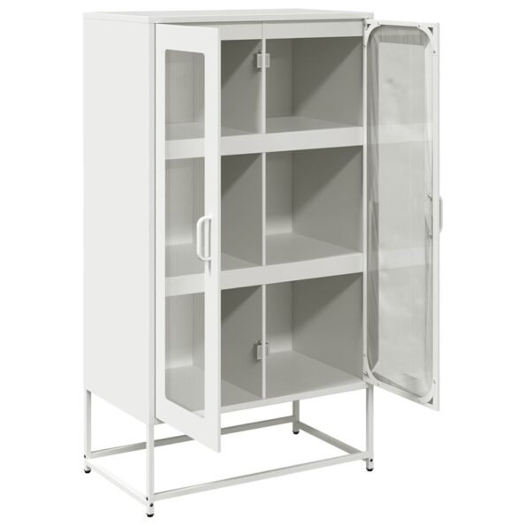 vidaXL Highboard White 68x39x123 cm Oceľ – Obrázok 6