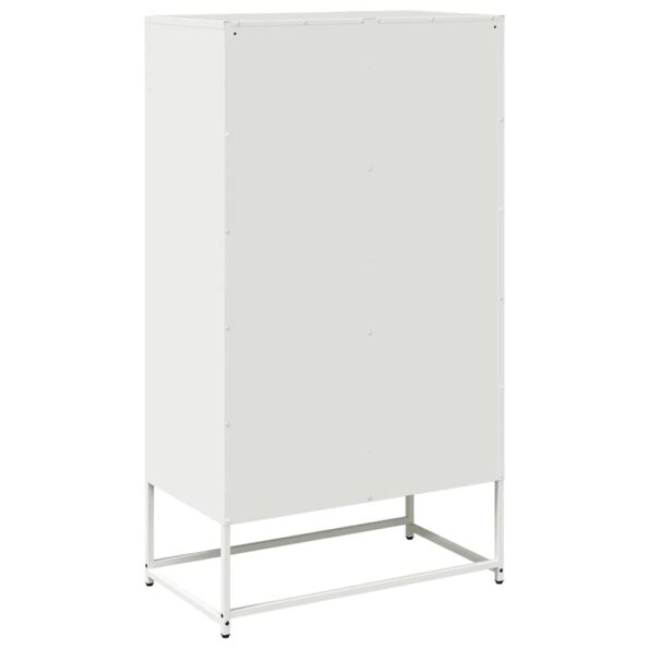 vidaXL Highboard White 68x39x123 cm Oceľ – Obrázok 8