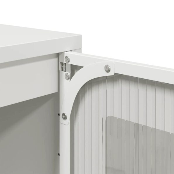 vidaXL Highboard White 68x39x123 cm Oceľ – Obrázok 10