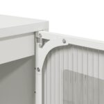 vidaXL Vysoká skrinka biela 68x39x111,5 oceľ – Obrázok 10