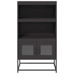 vidaXL Highboard Black 68x39x123 cm Oceľ – Obrázok 5