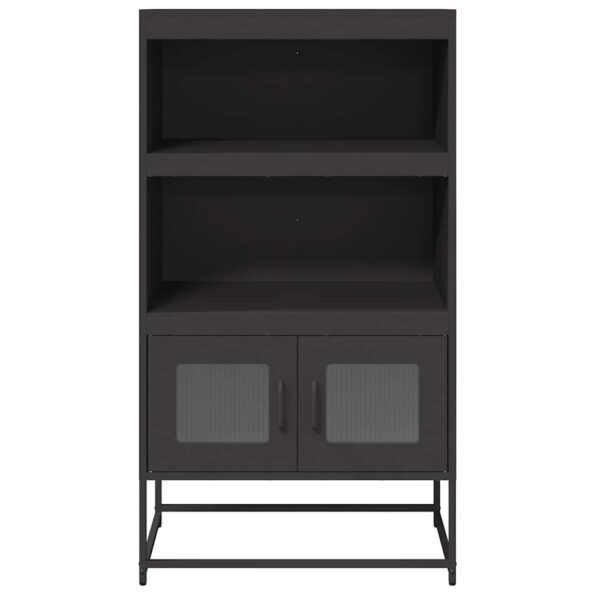 vidaXL Highboard Black 68x39x123 cm Oceľ – Obrázok 5
