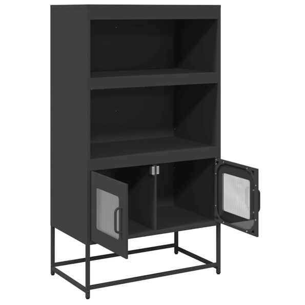 vidaXL Highboard Black 68x39x123 cm Oceľ – Obrázok 6