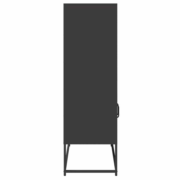 vidaXL Highboard Black 68x39x123 cm Oceľ – Obrázok 7