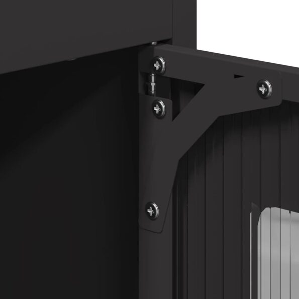 vidaXL Highboard Black 68x39x123 cm Oceľ – Obrázok 10