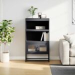 vidaXL Highboard Antracit 68x39x123 cm Oceľ – Obrázok 3