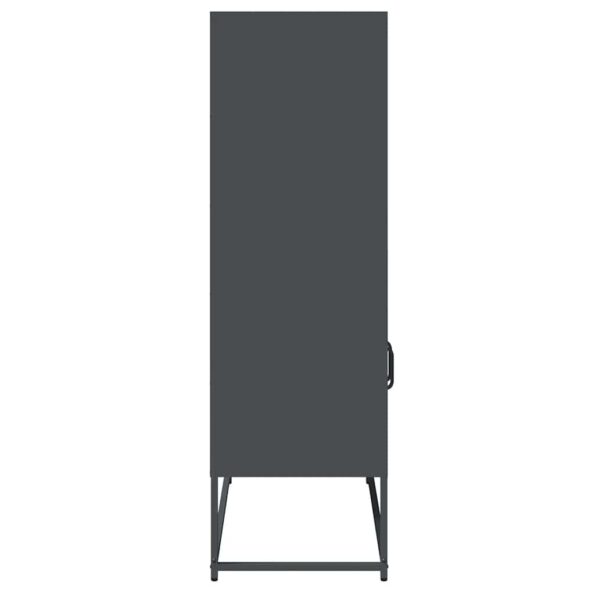 vidaXL Highboard Antracit 68x39x123 cm Oceľ – Obrázok 7