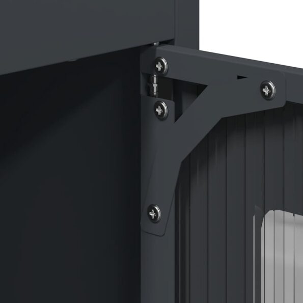 vidaXL Highboard Antracit 68x39x123 cm Oceľ – Obrázok 10