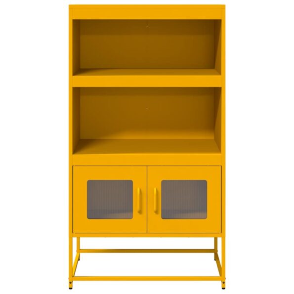 VXL8721158372055_g_en_hd_2.jpg vidaXL Highboard horčicová žltá 68x39x123 cm Oceľ – Obrázok 4