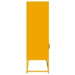 vidaXL Highboard horčicová žltá 68x39x123 cm Oceľ – Obrázok 6