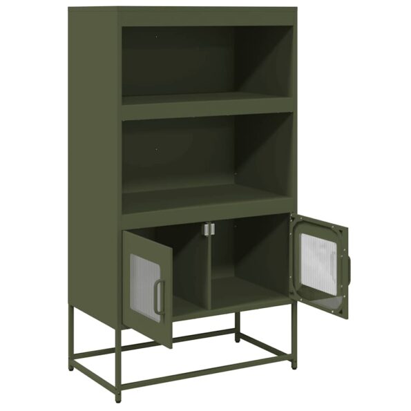 VXL8721158372062_g_en_hd_4.jpg vidaXL Highboard Olive Green 68x39x123 cm Oceľ – Obrázok 6