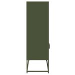 vidaXL Highboard Olive Green 68x39x123 cm Oceľ – Obrázok 7