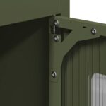 vidaXL Highboard Olive Green 68x39x123 cm Oceľ – Obrázok 10