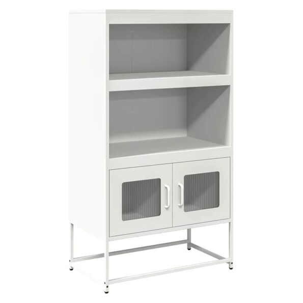 vidaXL Highboard White 68x39x123 cm Oceľ – Obrázok 2
