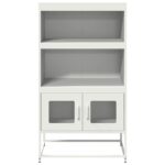 vidaXL Highboard White 68x39x123 cm Oceľ – Obrázok 5