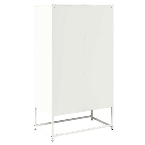 vidaXL Highboard White 68x39x123 cm Oceľ – Obrázok 8