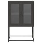 vidaXL Highboard Black 68x39x107 cm Oceľ – Obrázok 5