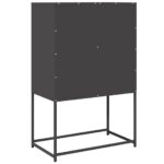 vidaXL Highboard Black 68x39x107 cm Oceľ – Obrázok 8