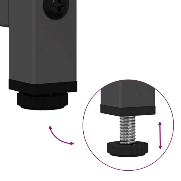 vidaXL Highboard Black 68x39x107 cm Oceľ – Obrázok 9