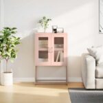 vidaXL Highboard Pink 68x39x107 cm Oceľ – Obrázok 4