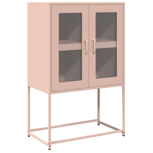 vidaXL Highboard Pink 68x39x107 cm Oceľ – Obrázok 6
