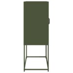 vidaXL Highboard Olive Green 68x39x107 cm Oceľ – Obrázok 7