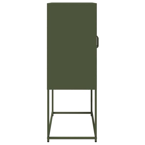 vidaXL Highboard Olive Green 68x39x107 cm Oceľ – Obrázok 7
