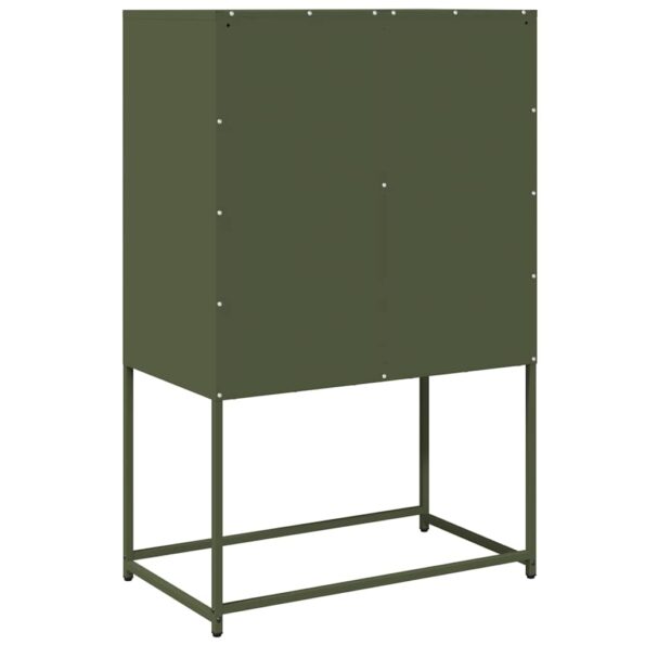 vidaXL Highboard Olive Green 68x39x107 cm Oceľ – Obrázok 8