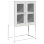 vidaXL Highboard White 68x39x107 cm Oceľ – Obrázok 2