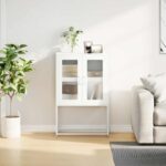 vidaXL Highboard White 68x39x107 cm Oceľ – Obrázok 4