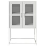 vidaXL Highboard White 68x39x107 cm Oceľ – Obrázok 5