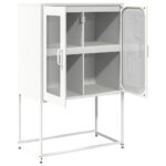vidaXL Highboard White 68x39x107 cm Oceľ – Obrázok 6