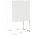 vidaXL Highboard White 68x39x107 cm Oceľ – Obrázok 8