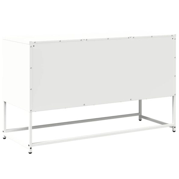 vidaXL TV skrinka biela 100,5x39x60,5 cm oceľ – Obrázok 8