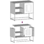 vidaXL TV skrinka čierna 68x39x60,5 cm oceľ – Obrázok 12