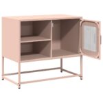 vidaXL TV skrinka ružová 68x39x60,5 cm oceľ – Obrázok 6