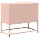 vidaXL TV skrinka ružová 68x39x60,5 cm oceľ – Obrázok 8